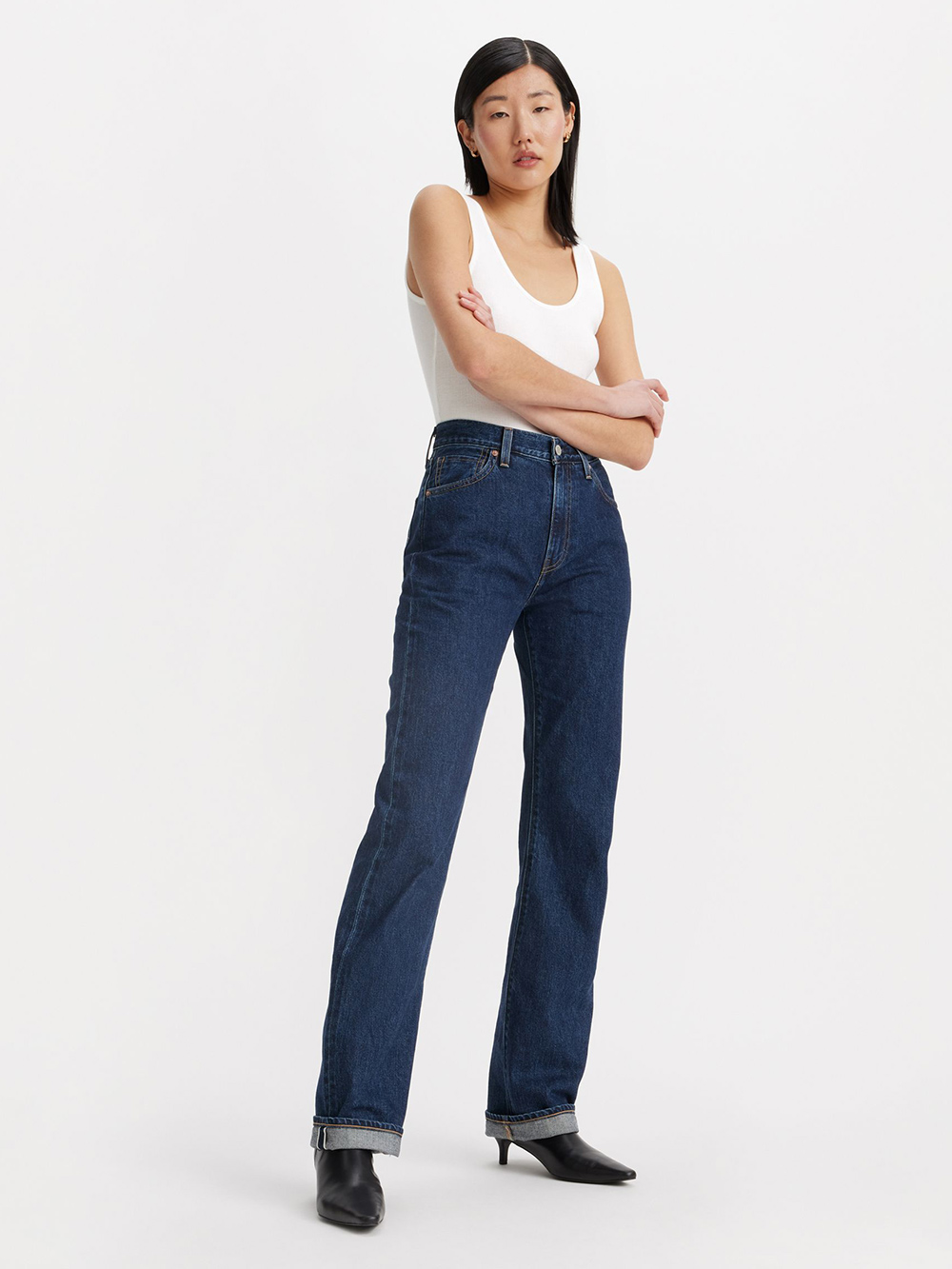Levi’s® BLUETAB™ 女款 PLANK STRAIGHT直筒牛仔褲 / 白耳布邊 / MOJ日本布料 人氣新品