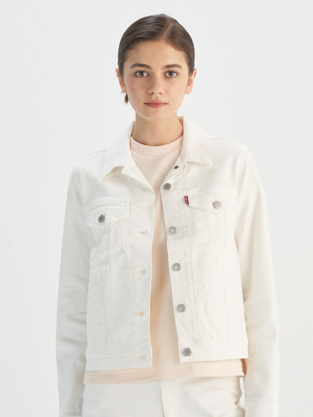 Levi’s® 女款 寬鬆TYPE III 三代牛仔外套 單寧外套 白色外套 熱賣單品