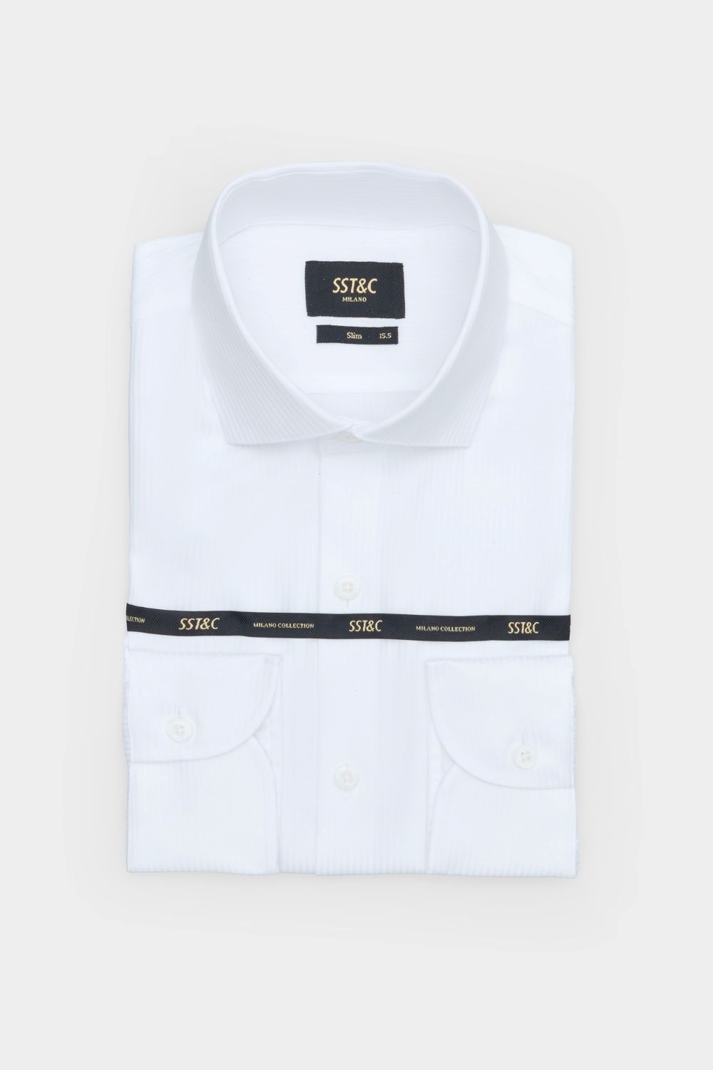 SST&C #Milan Series  White Straight Slim Fit Shirt | 00062409002_6