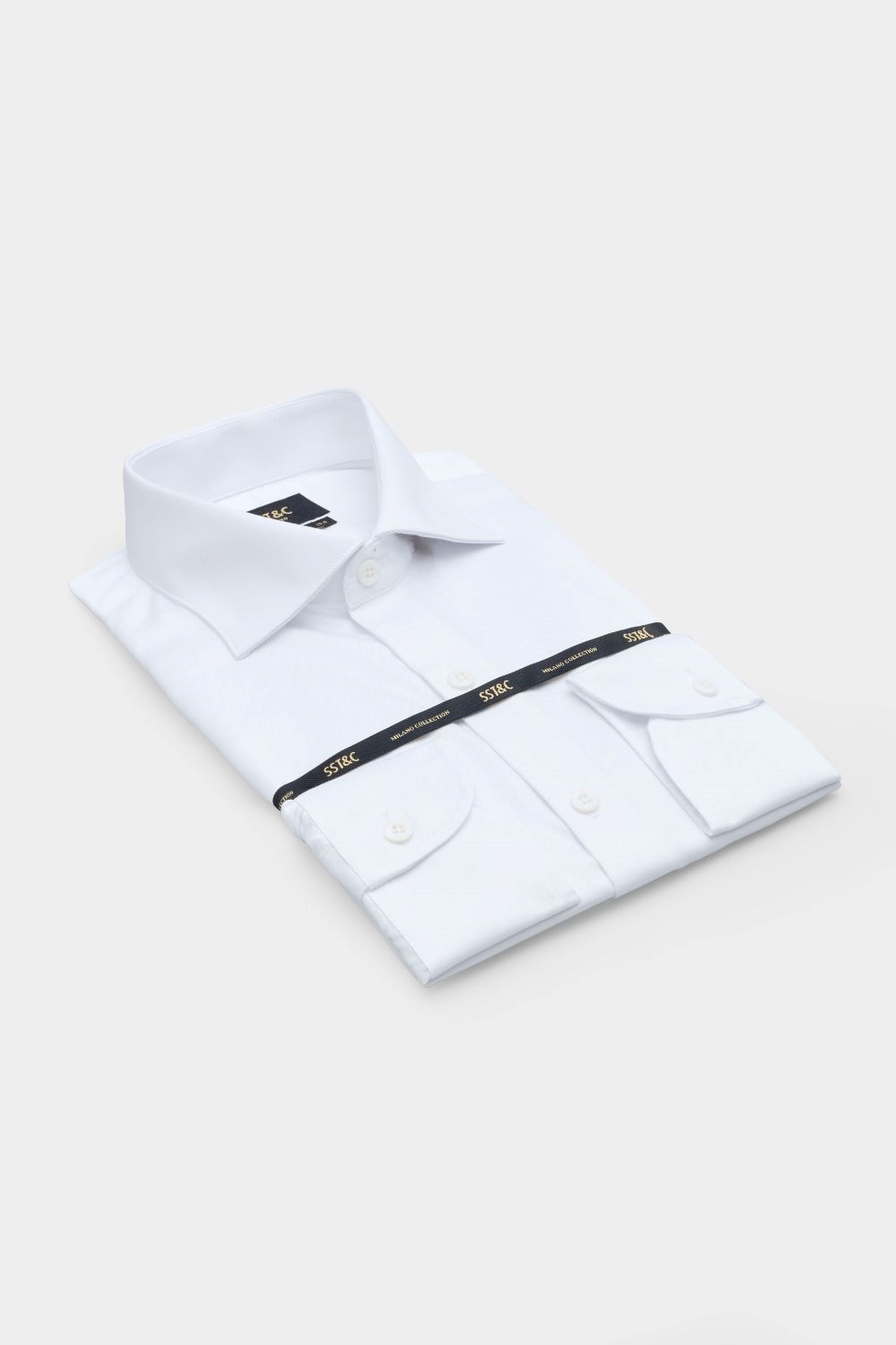 SST&C #Milan Series  White Plain Slim Fit Shirt | 00062409005_7
