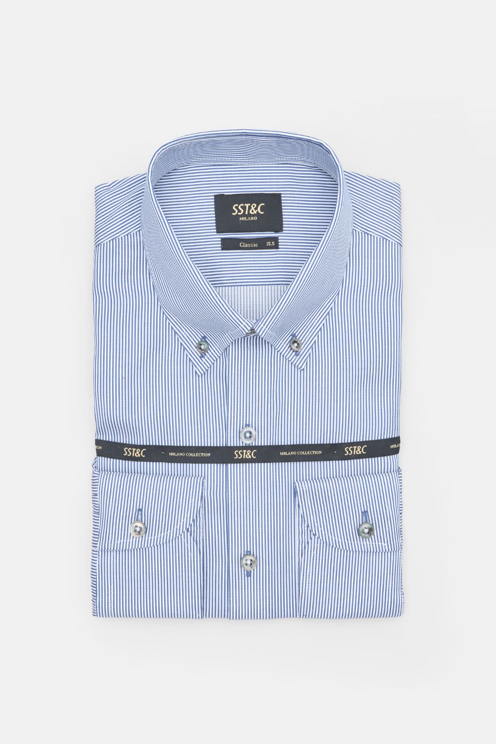 SST&C #米蘭系列 藍白條紋標準版襯衫｜00062409009 (Outlet)_6