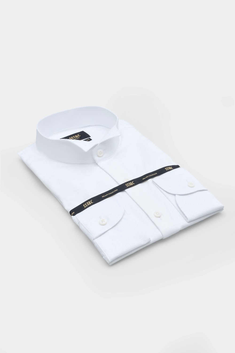 SST&C #Milan Series  White Patchwork Dress Style Slim Fit Shirt | 00062409010_5