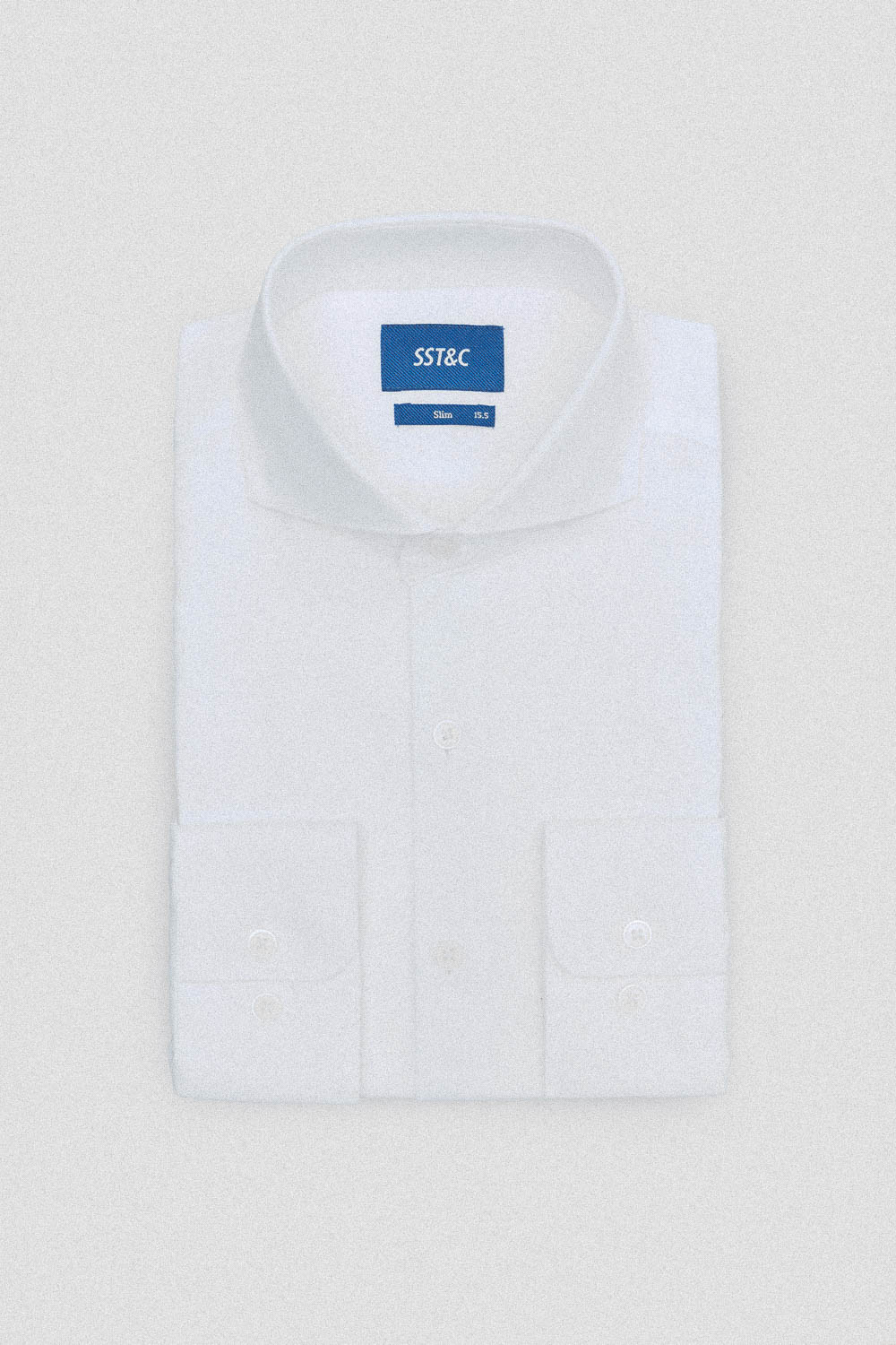 SST&C White Textured Slim Fit Shirt | 00062409014_5