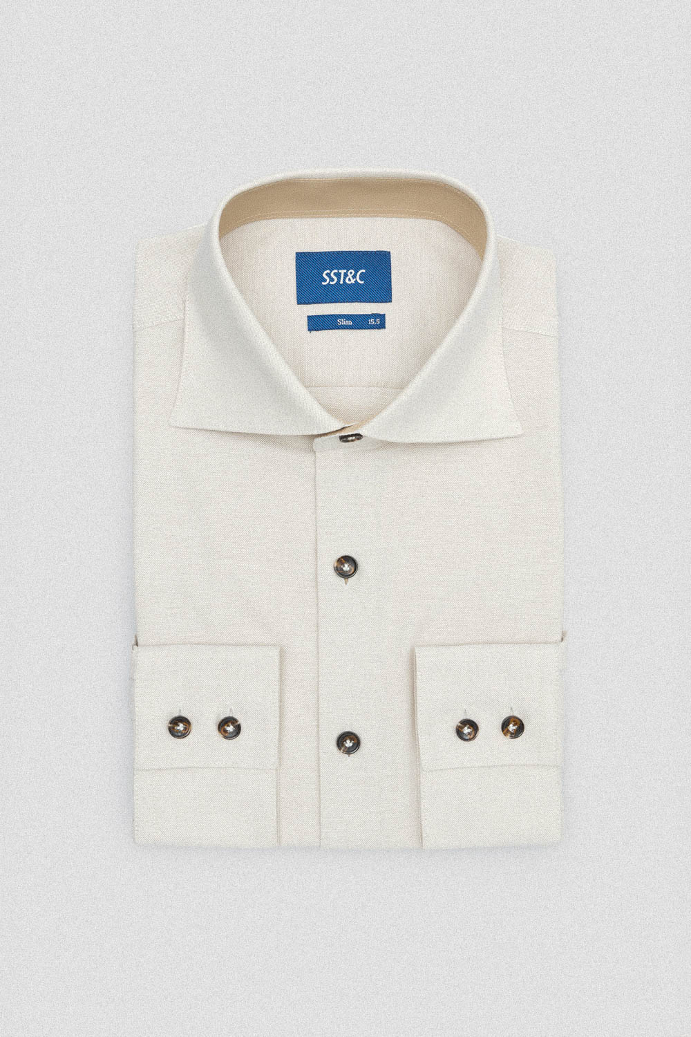 SST&C Khaki Slim Fit Shirt | 00062409019_7
