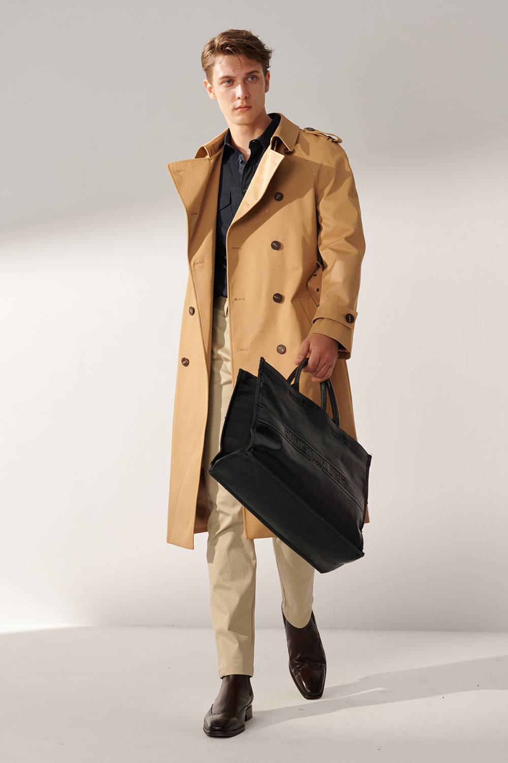 SST&C Apricot Side-Cut Slim-Fit Elastic Casual Trousers | 00162409006_2