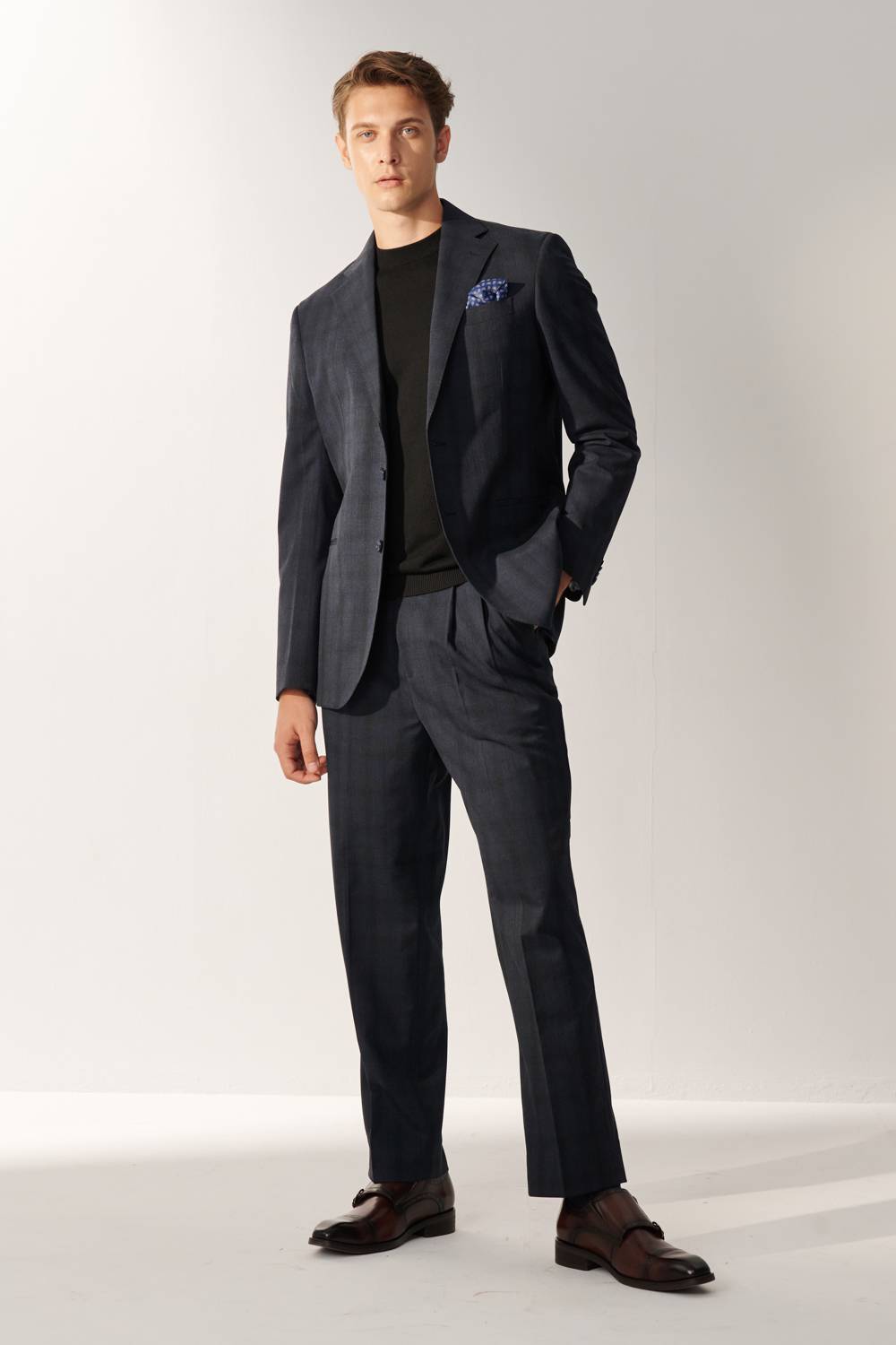 SST&C Black Turtleneck Wool-Blend Sweater | 00182409007_4