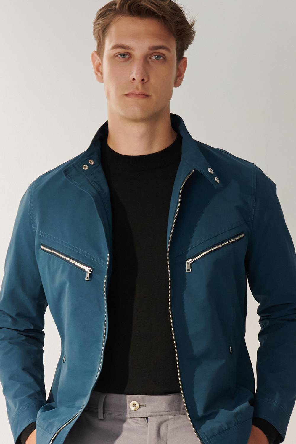 SST&C Black Turtleneck Wool-Blend Sweater | 00182409007_5