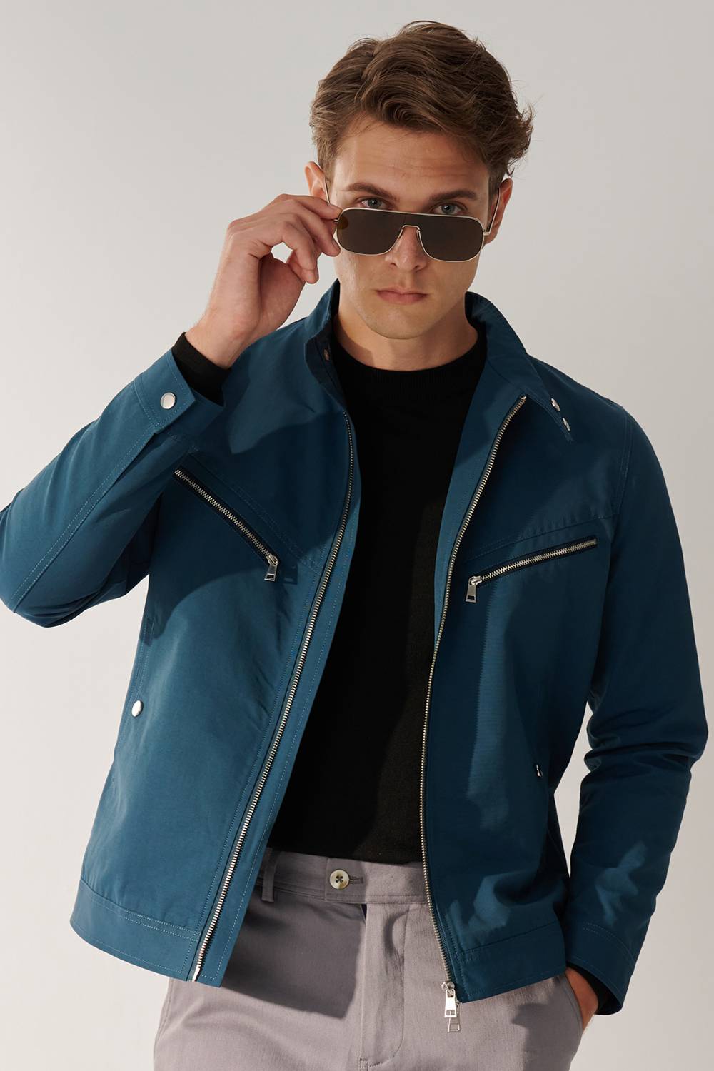 SST&C Black Turtleneck Wool-Blend Sweater | 00182409007_6