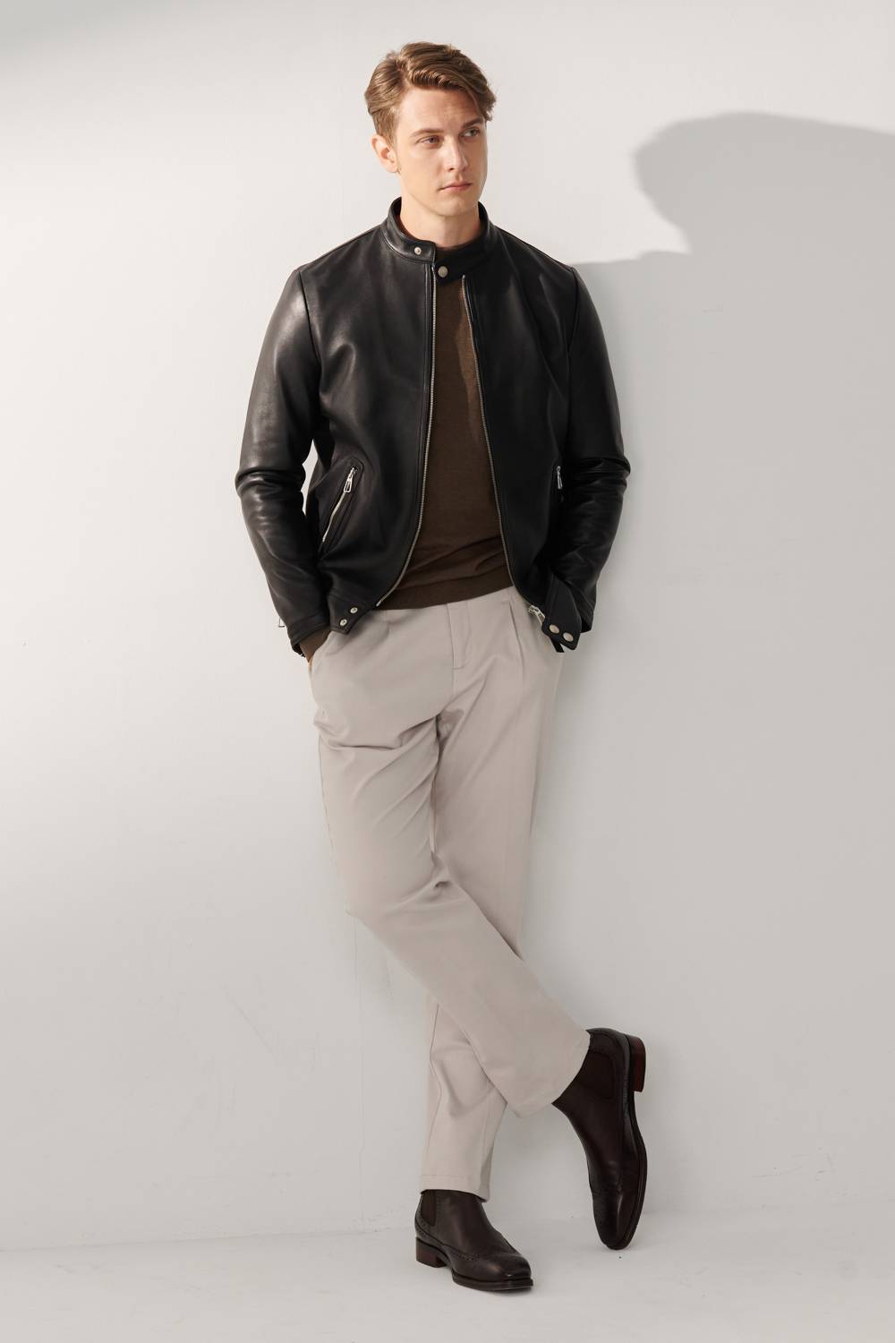 SST&C Dark Green Half Turtleneck Wool Blend Sweater | 00182409008_4