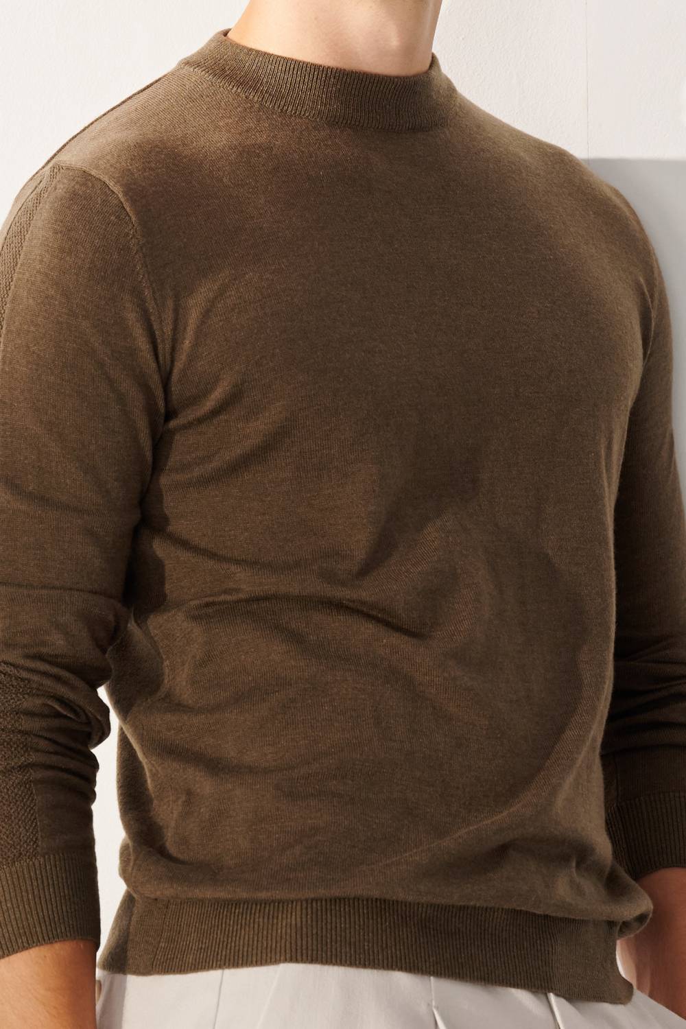 SST&C Dark Green Half Turtleneck Wool Blend Sweater | 00182409008_6