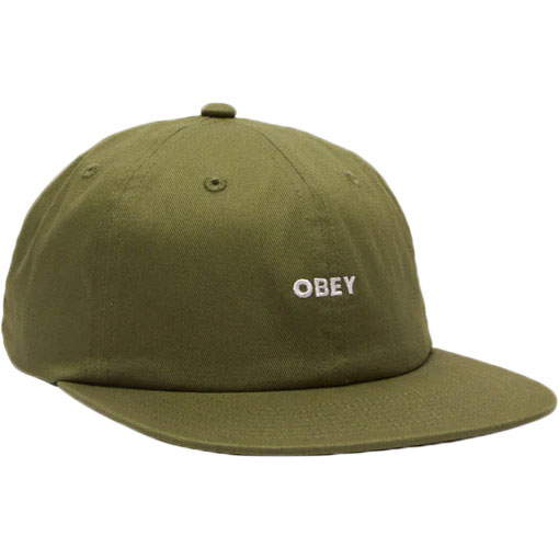 OBEY 100580302-OLI BOLD TWILL 6-PANEL STRAPBACK 六分割帽 (橄欖綠色)_0