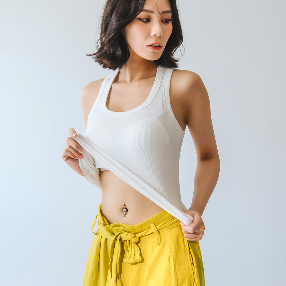 有感衣 彈力螺紋工背長版BRA TOP A205 (白)_1