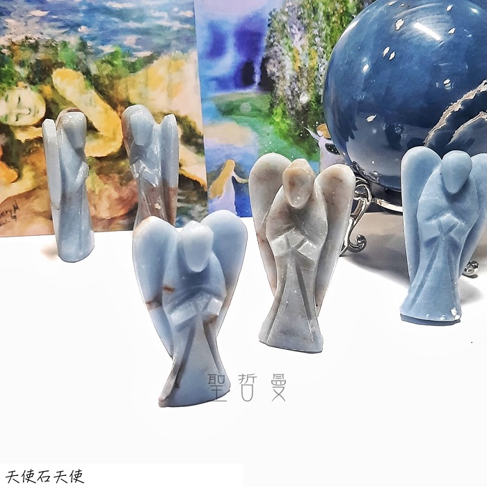 天使石天使(Angelite) 雕件/擺件 ~提升靈性意識、直覺及溝通技巧_0