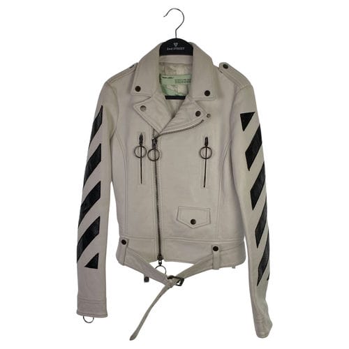 【新竹湳雅廣場店】OFF-WHITE/皮革外套/38/owjg002s19779045