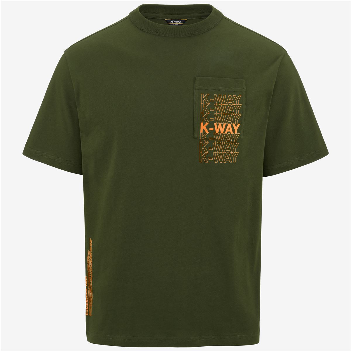 FANTOME K-WAY LETTERING 男士字母T恤_GREEN CYPRESS-ORANGE MD_1