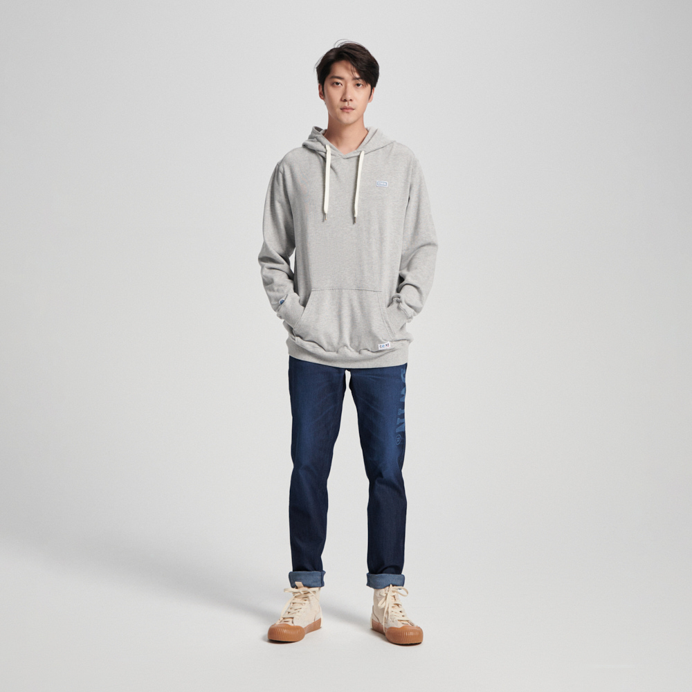 EDWIN｜BLUE TRIP｜男裝｜寬版STEPMARK長袖連帽T恤