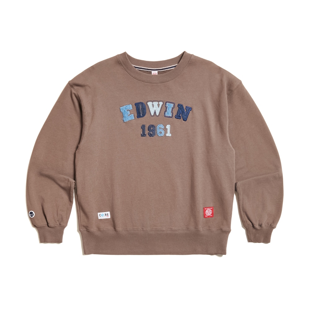 EDWIN｜BLUE TRIP｜女裝｜寬版貼布印花長袖T恤