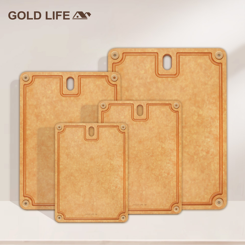 《GOLD LIFE》高密度不吸水木纖維砧板（方形款）L+M+極緻主廚刀（10161297）_2
