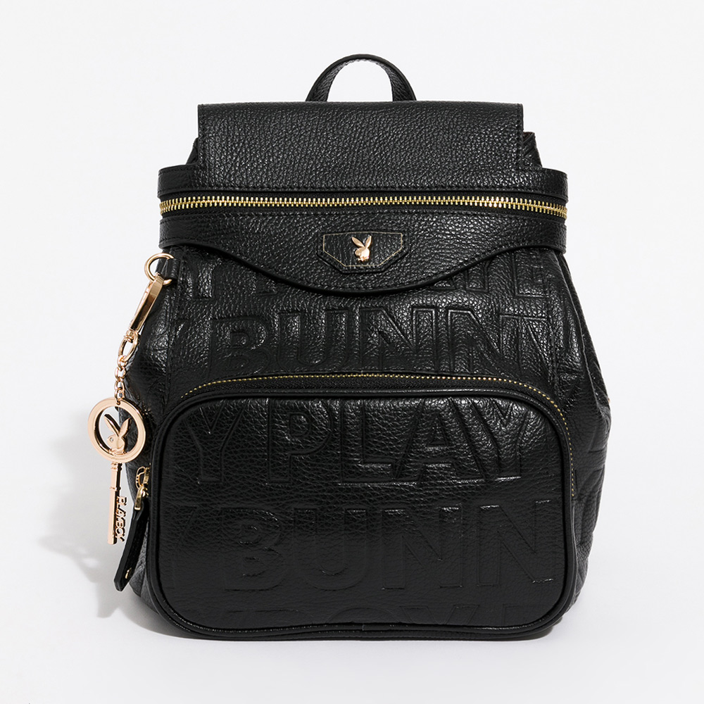 PLAYBOY - Backpack Superb Series - Black - Backpacks - Genuine Leather Black