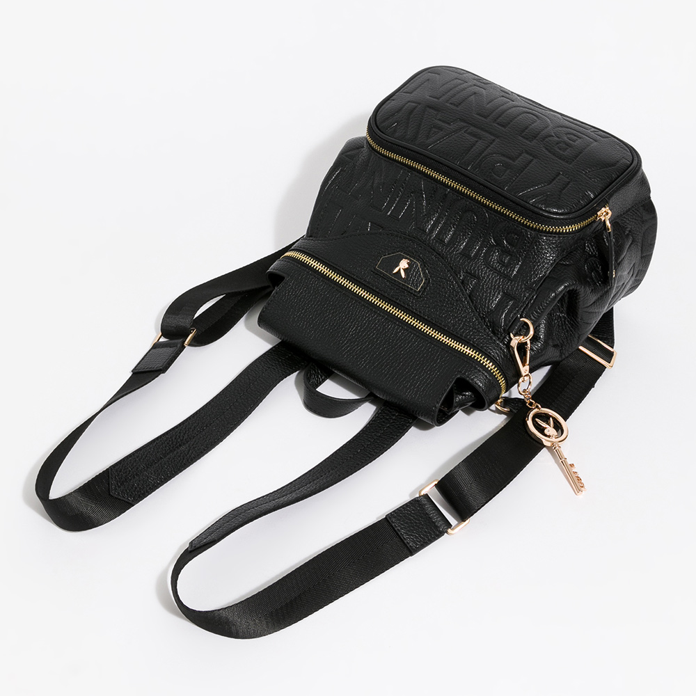 PLAYBOY - Backpack Superb Series - Black - Backpacks - Genuine Leather Black