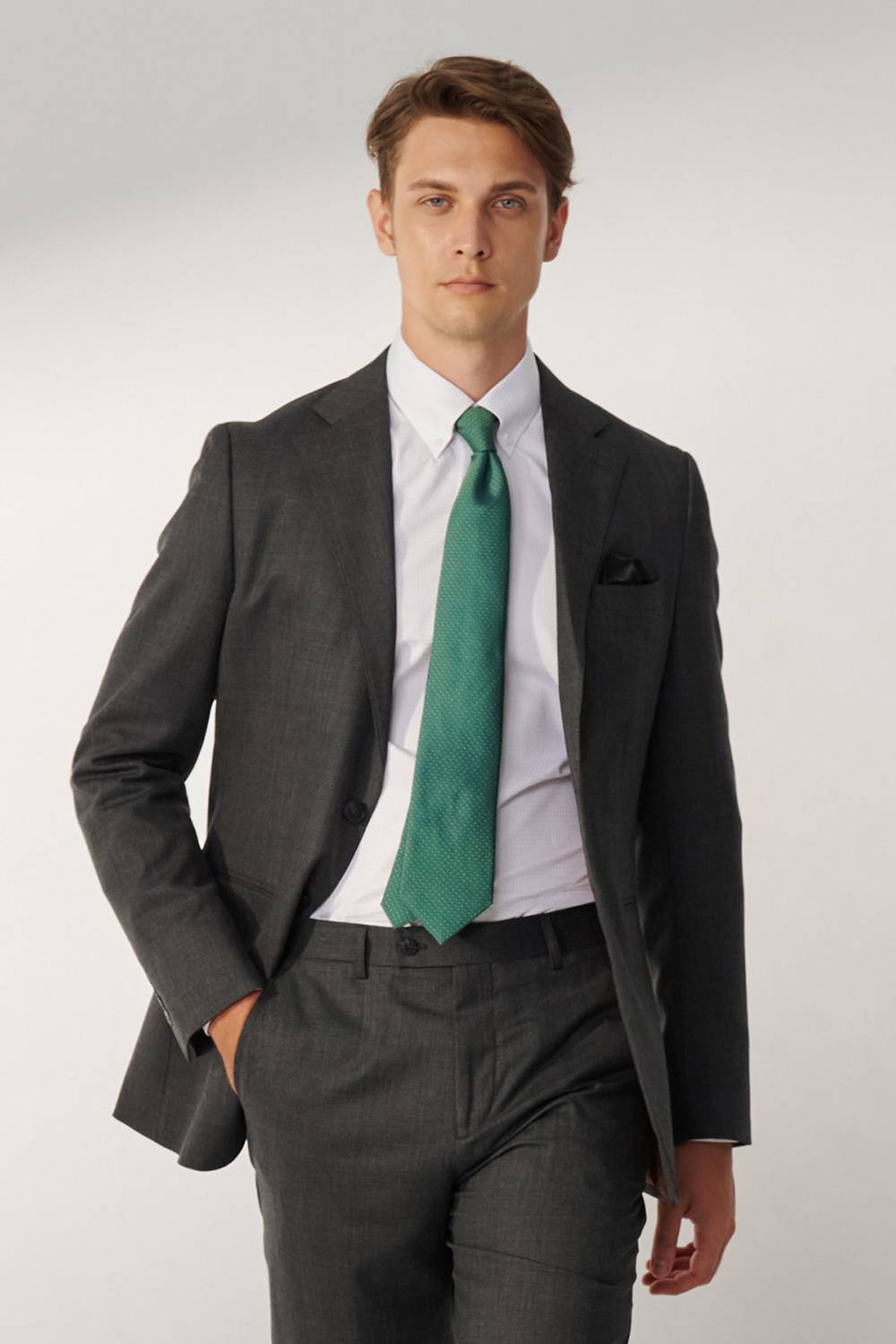 SST&C #Milan Series  Gray Slim Fit Suit Jacket | 00012409003_0