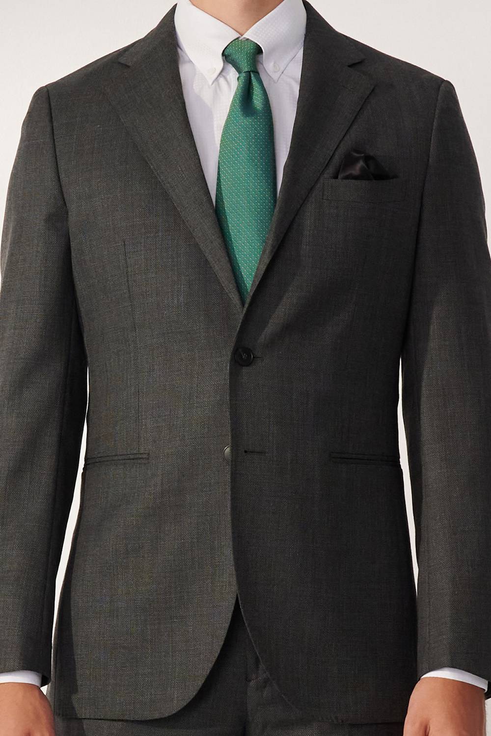 SST&C #Milan Series  Gray Slim Fit Suit Jacket | 00012409003_4