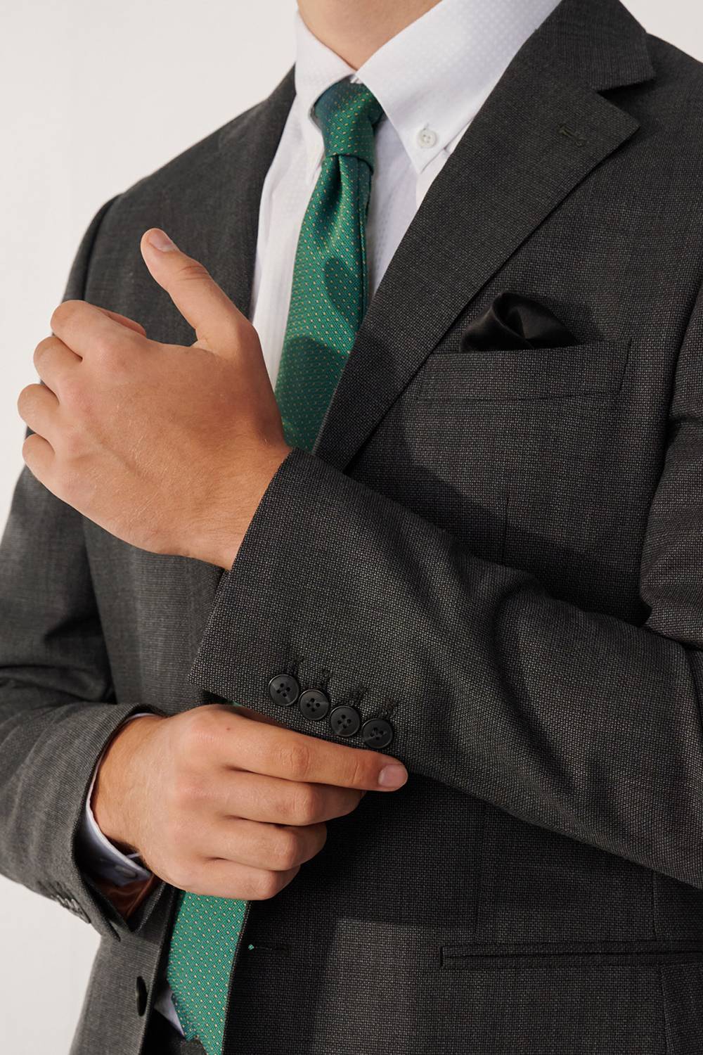 SST&C #Milan Series  Gray Slim Fit Suit Jacket | 00012409003_5