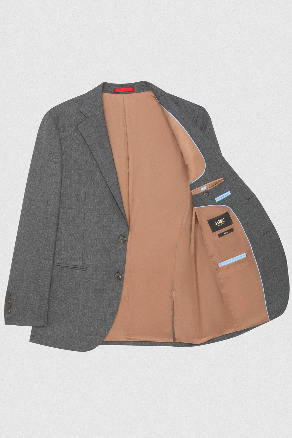 SST&C #Milan Series  Gray Slim Fit Suit Jacket | 00012409003_8