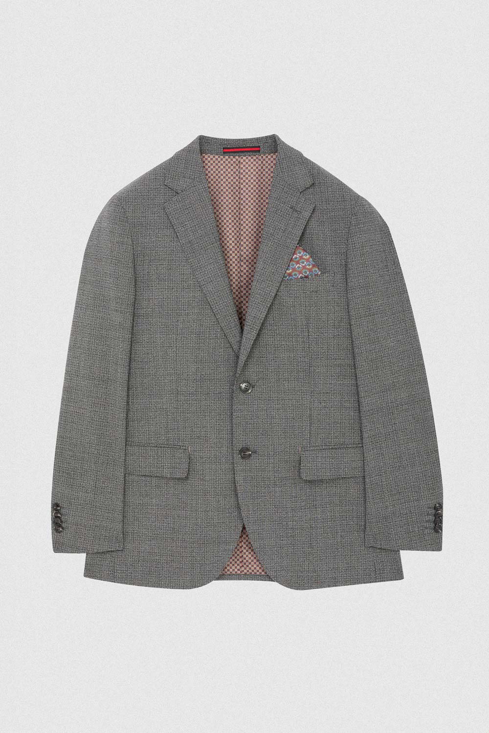 SST&C #Machine Washable Series  Charcoal Gray Check Pattern Slim Fit Suit Jacket | 00012409004_6