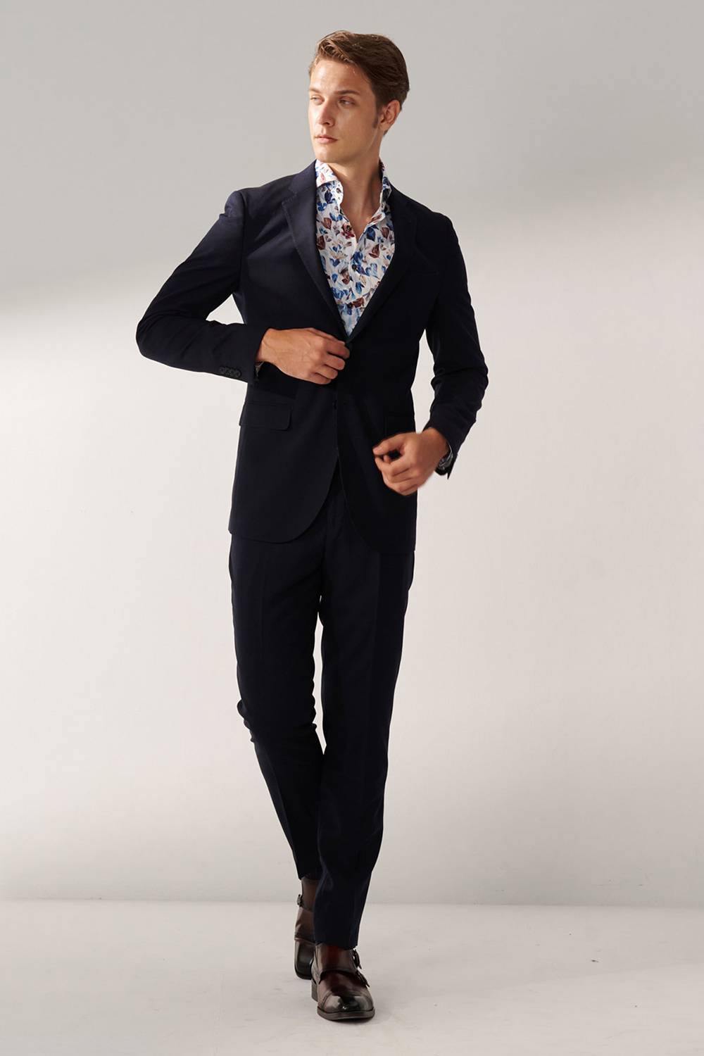 SST&C #Machine Washable Series  Navy Textured Tailored Suit Jacket | 00012409007_4