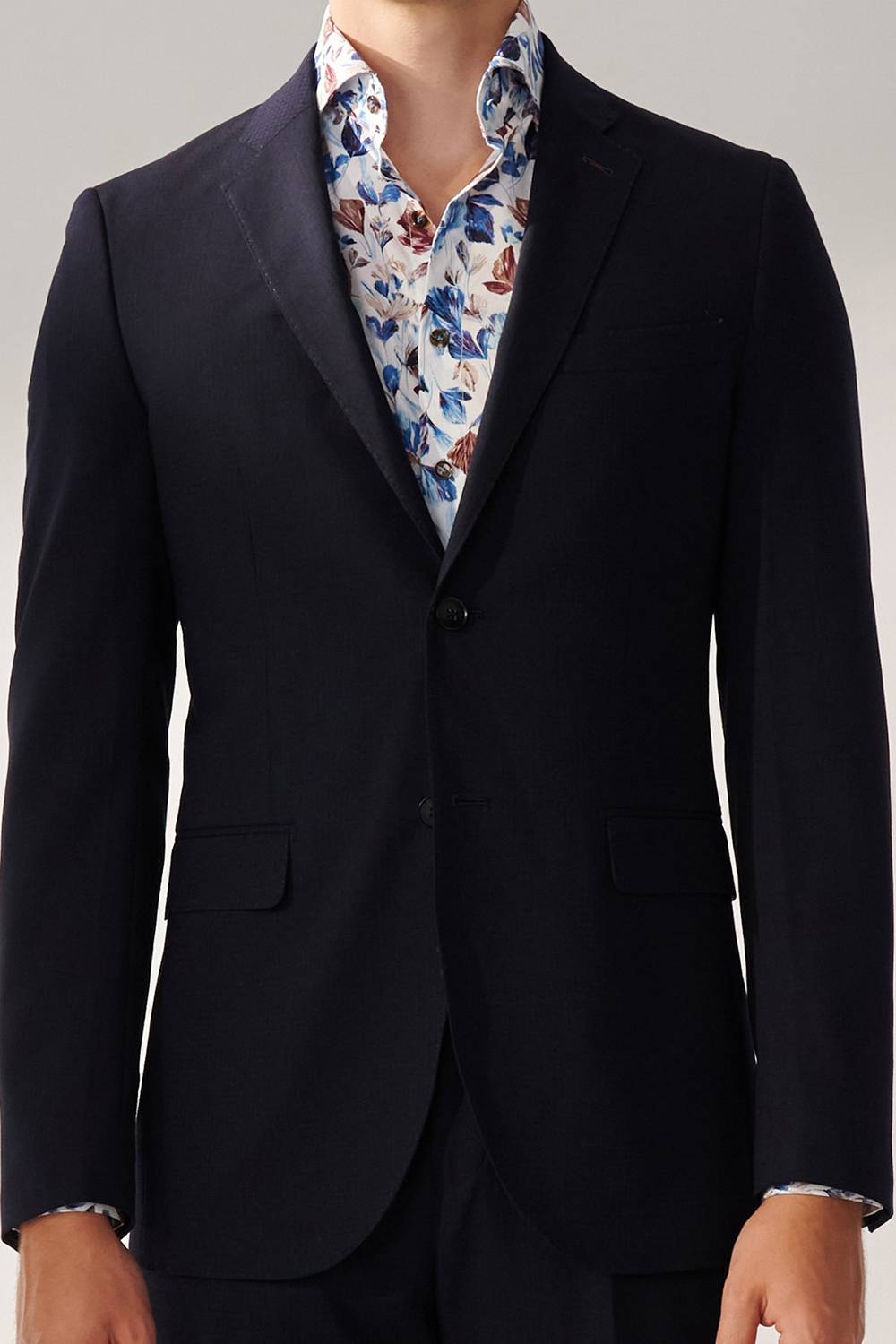 SST&C #Machine Washable Series  Navy Textured Tailored Suit Jacket | 00012409007_6