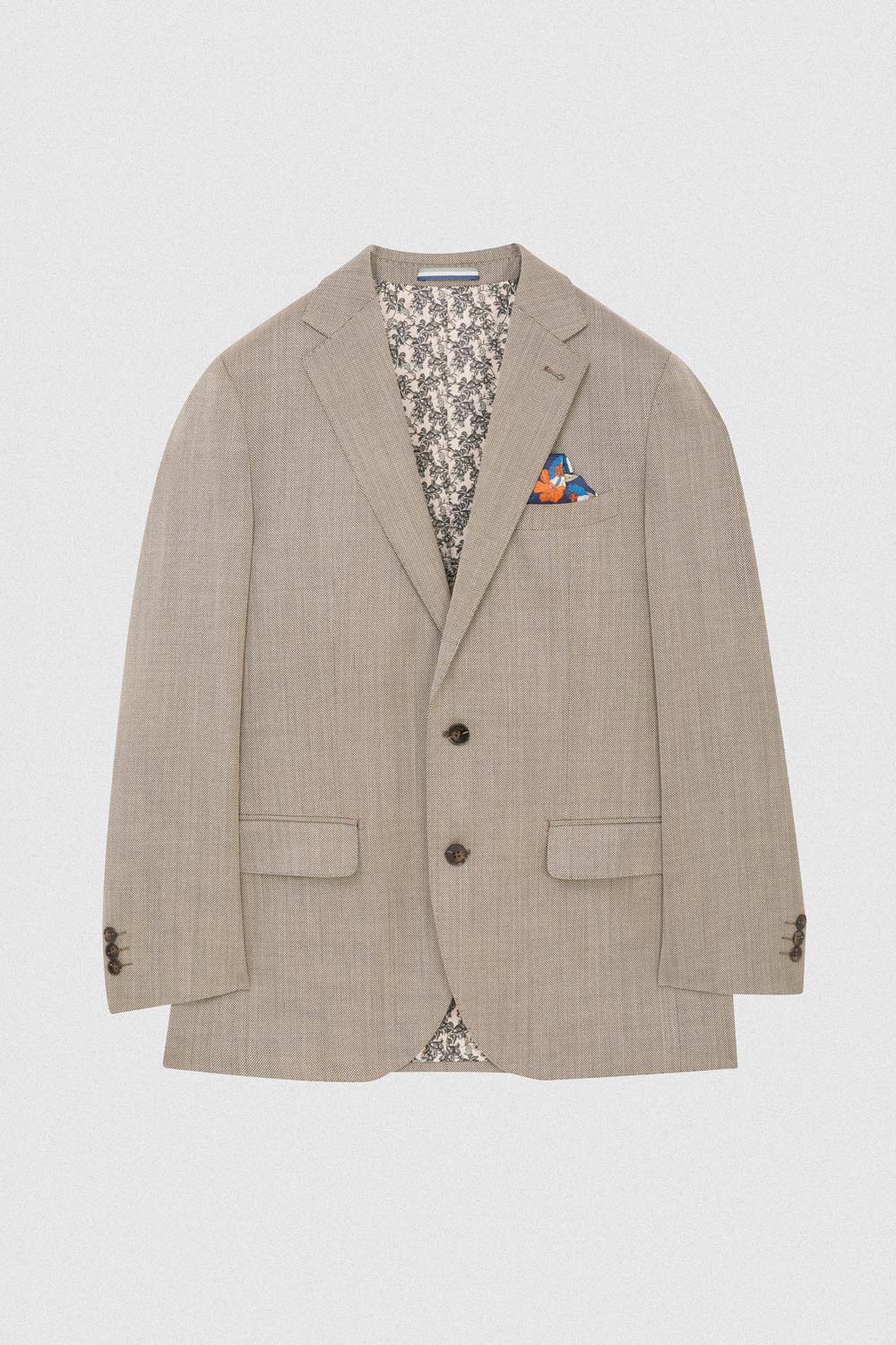 SST&C #Machine Washable Series  Light Brown Textured Classic Suit Jacket | 00012409008_7