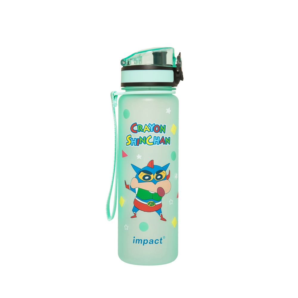 【蠟筆小新】動感超人Tritan優質彈蓋提帶水壺500ml-薄荷綠 IMSHB01MG
