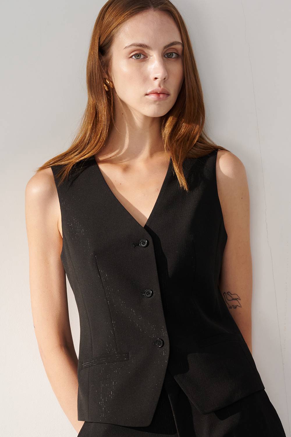 SST&C Black Silver Onion Suit Vest | 01032409008_1