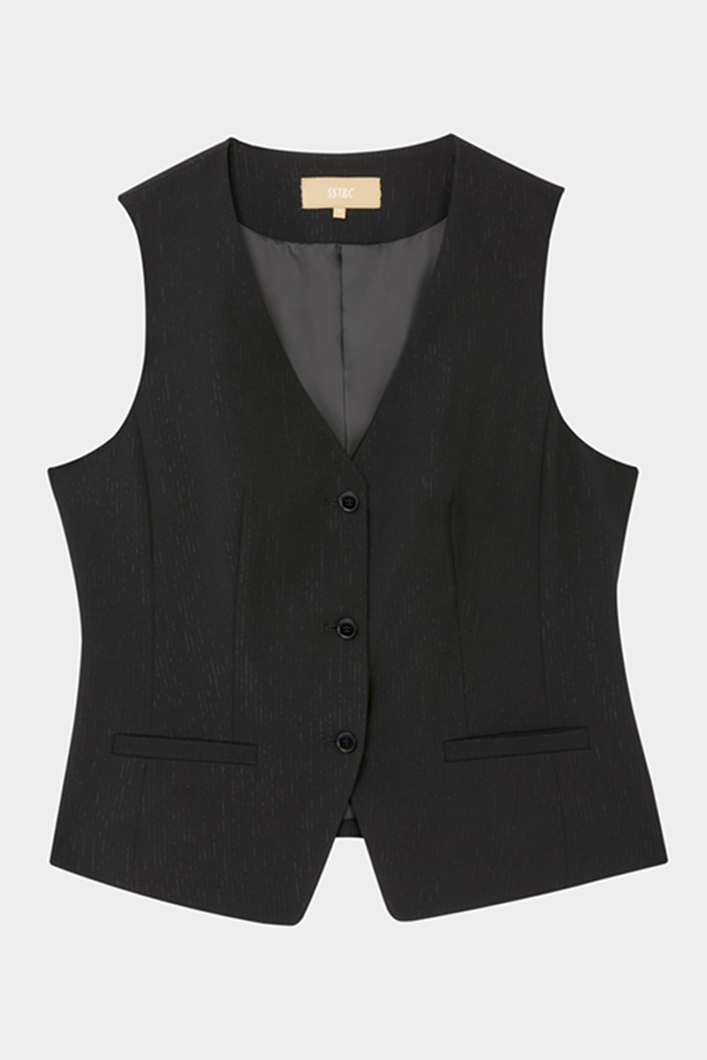 SST&C Black Silver Onion Suit Vest | 01032409008_5