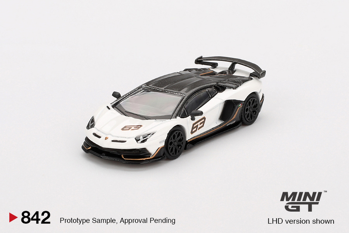 MINIGT 1/64 藍寶堅尼 Lamborghini Aventador SVJ 63 Bianco Asopo LHD 左駕 MGT00842-L_0