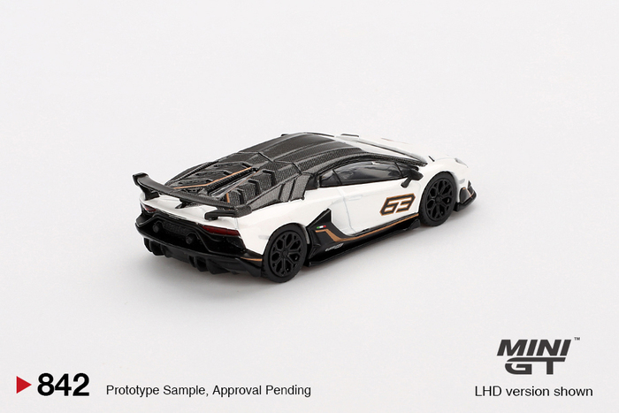 MINIGT 1/64 藍寶堅尼 Lamborghini Aventador SVJ 63 Bianco Asopo LHD 左駕 MGT00842-L_1
