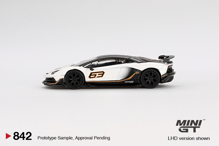 MINIGT 1/64 藍寶堅尼 Lamborghini Aventador SVJ 63 Bianco Asopo LHD 左駕 MGT00842-L_2