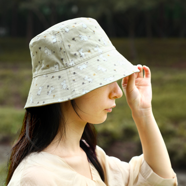 VIPO 嚕嚕米(姆明)雙面漁夫帽-卡其色_2