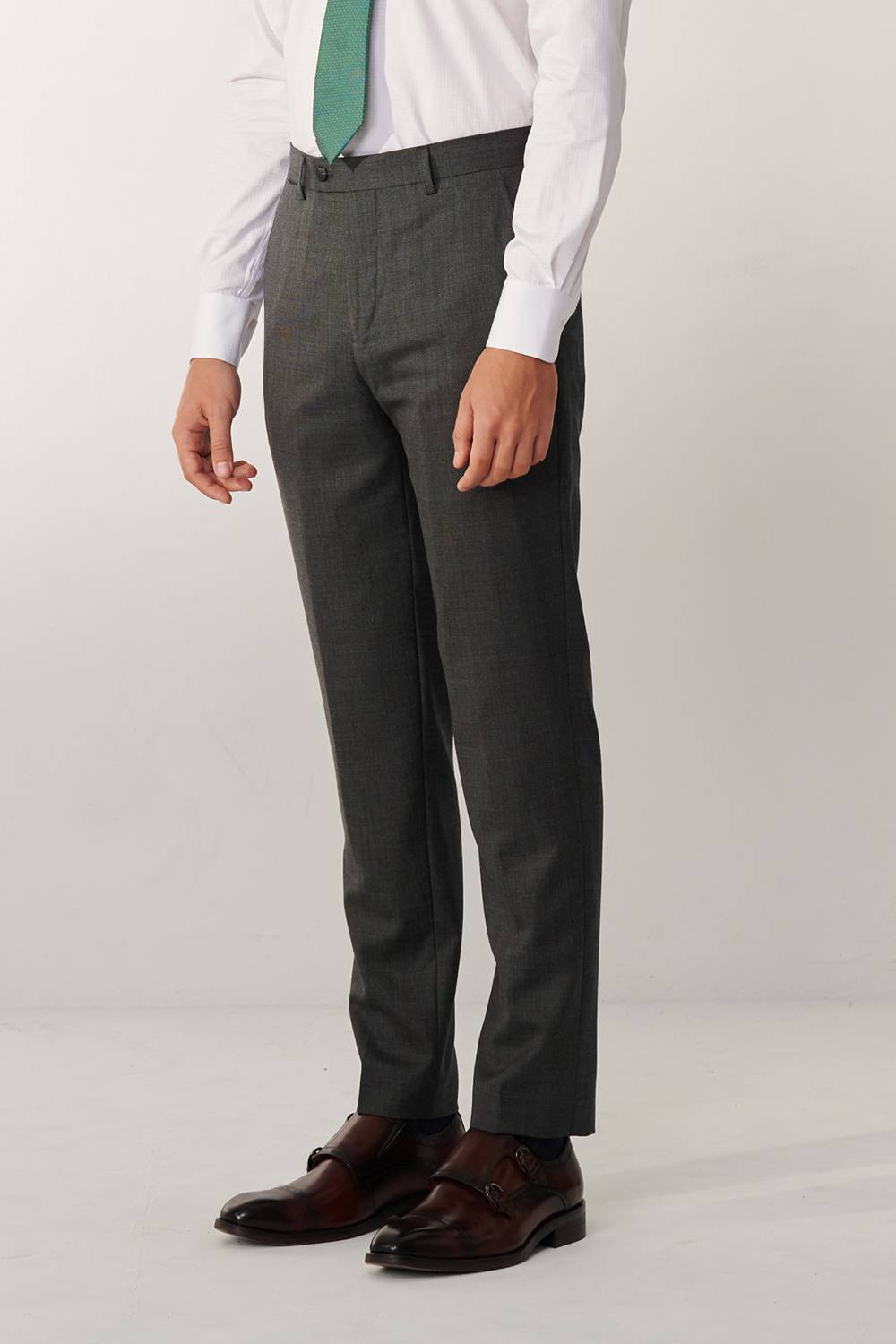 SST&C #Milan Series  Gray Slim Suit Trousers | 00022409003_6