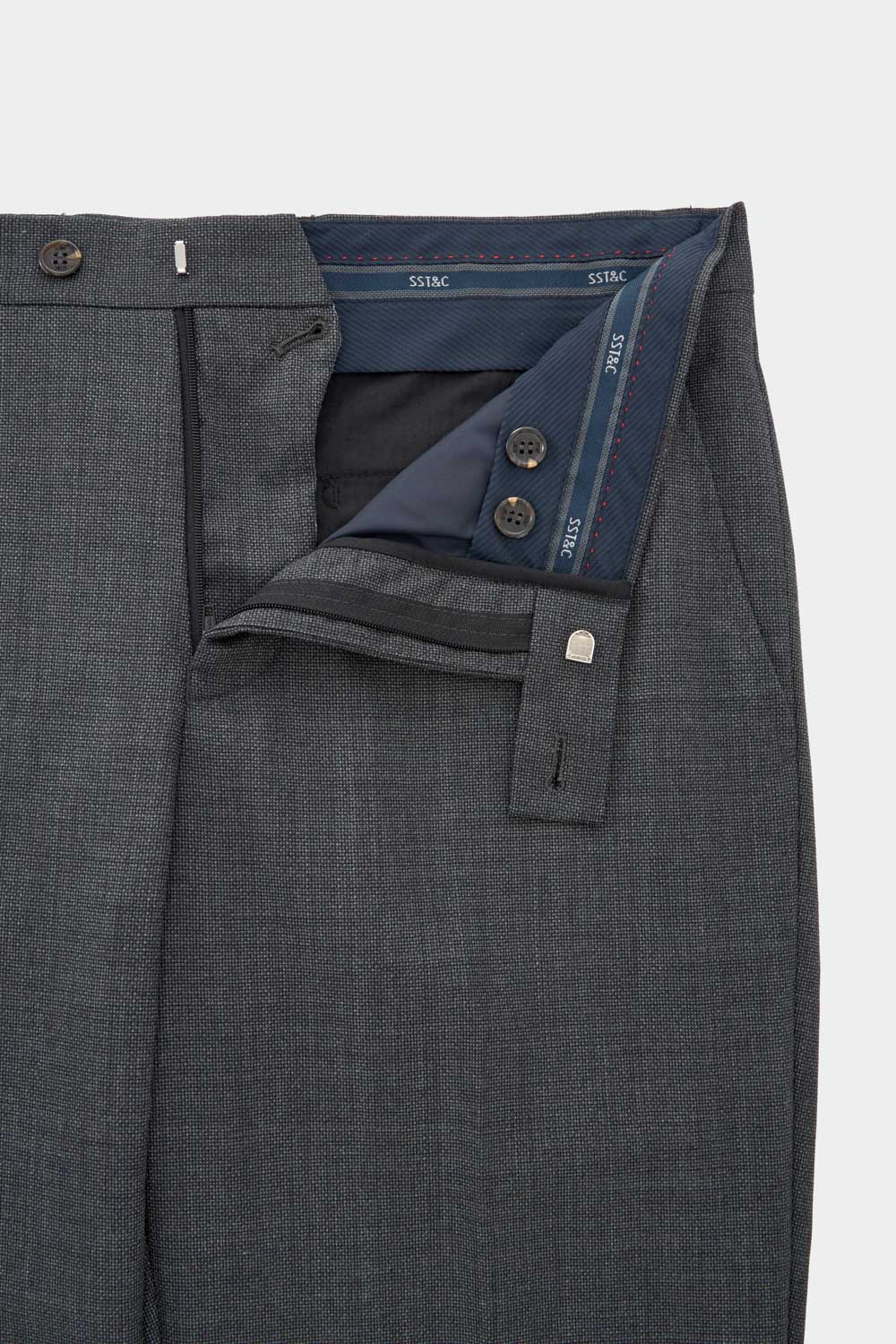 SST&C #Milan Series  Gray Slim Suit Trousers | 00022409003_8