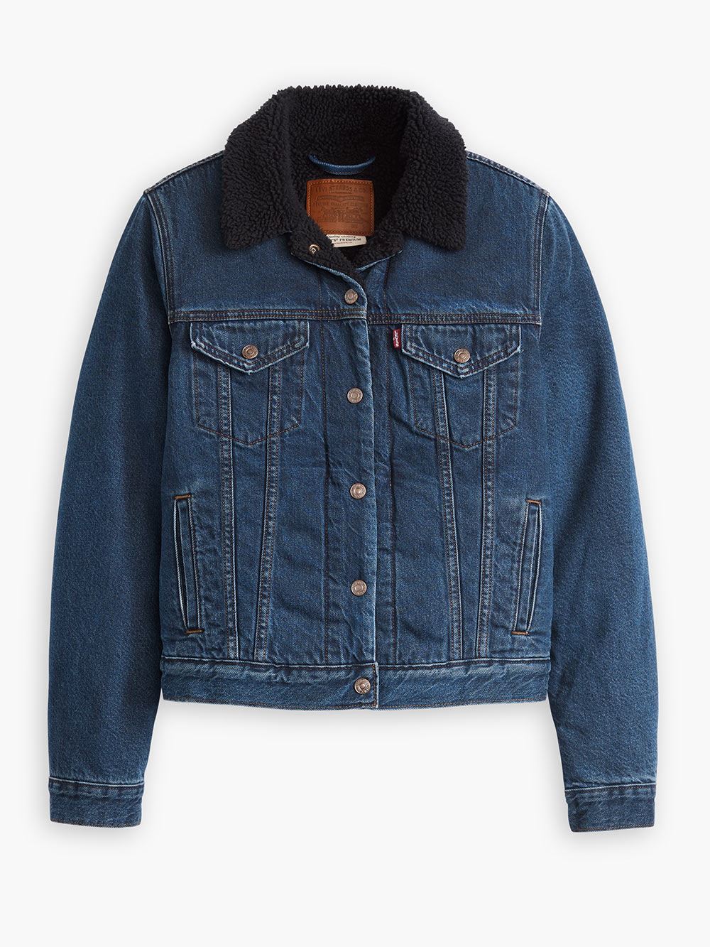 女款TYPE III SHERPA刷毛翻領三代丹寧牛仔外套 人氣新品_1