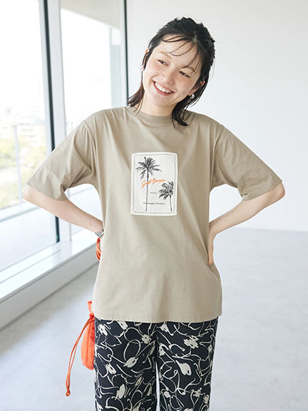 植物印花短袖T恤/上衣(PP42G1C0200) - CRAFT STANDARD BOUTIQUE