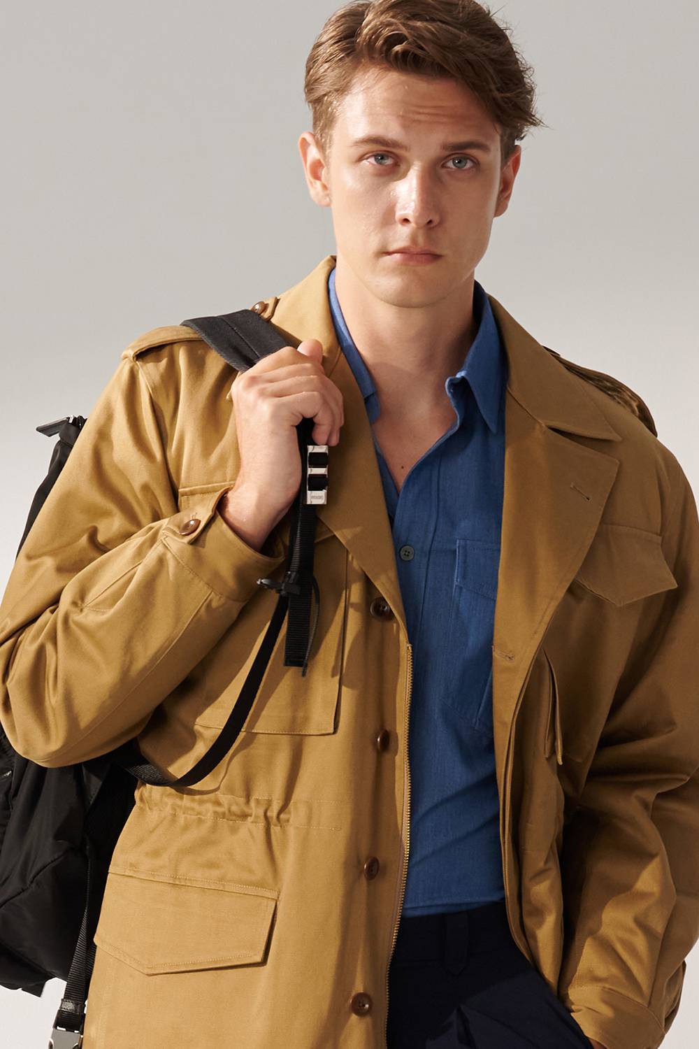 SST&C Sky Blue Double Pocket Casual Denim Shirt | 00082409001_5