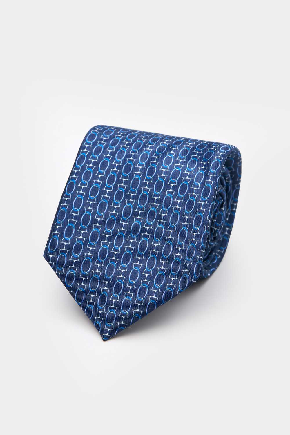 SST&C Blue Geometric Narrow Tie | 00362409001_0