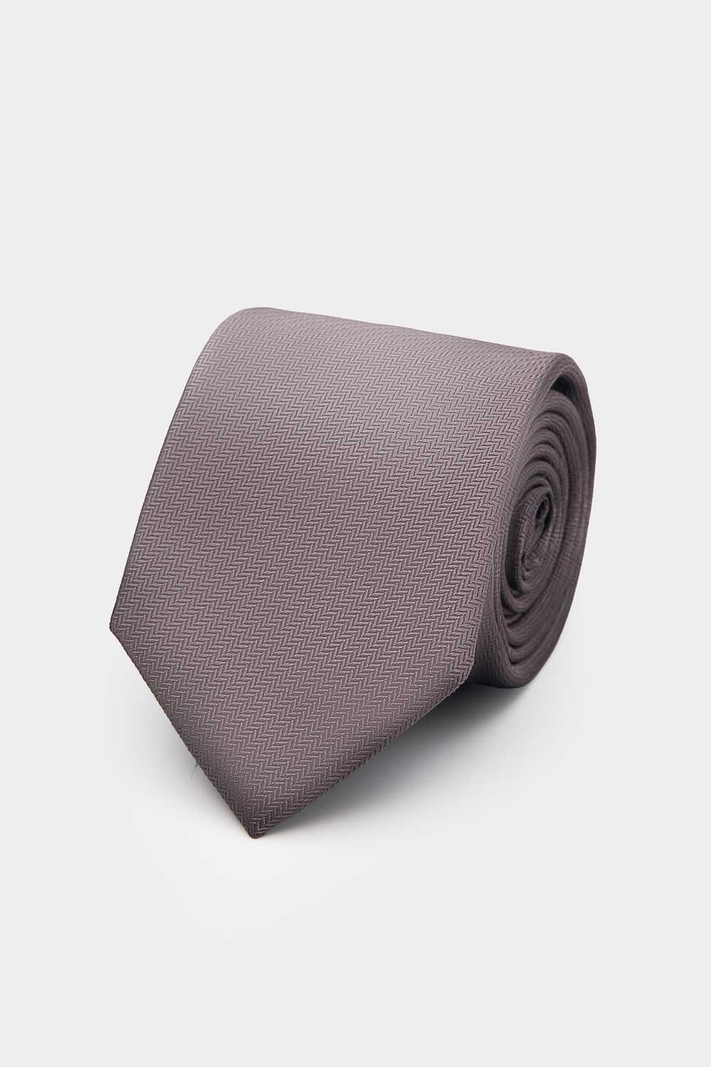 SST&C Gray Textured Narrow Tie | 00362409013_0
