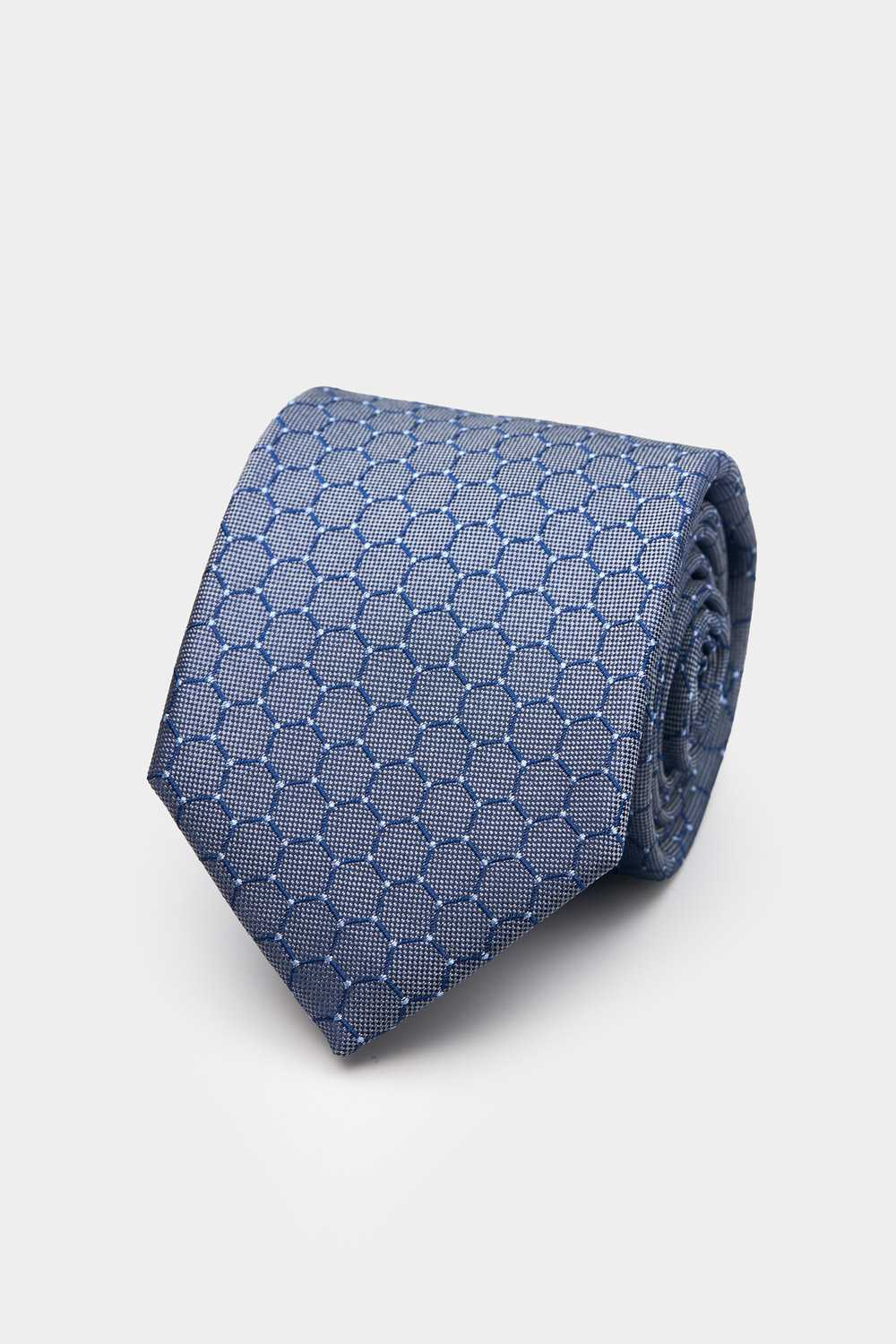 SST&C Gray Geometric Narrow Tie | 00362409017_0