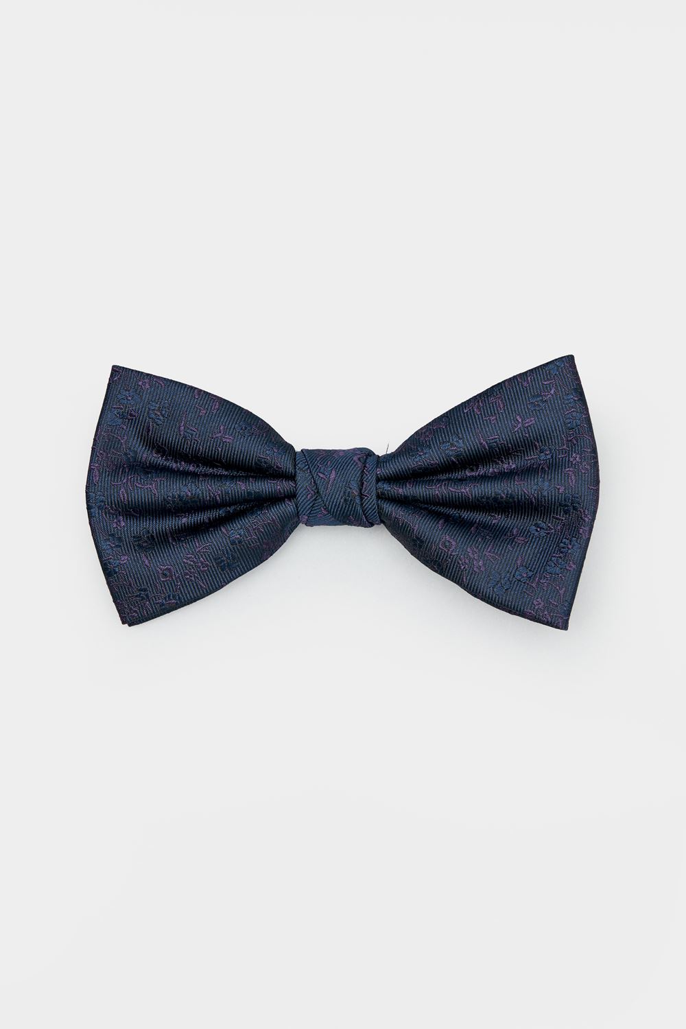 SST&C Navy Blue Small Floral Bow Tie | 00402409006_0