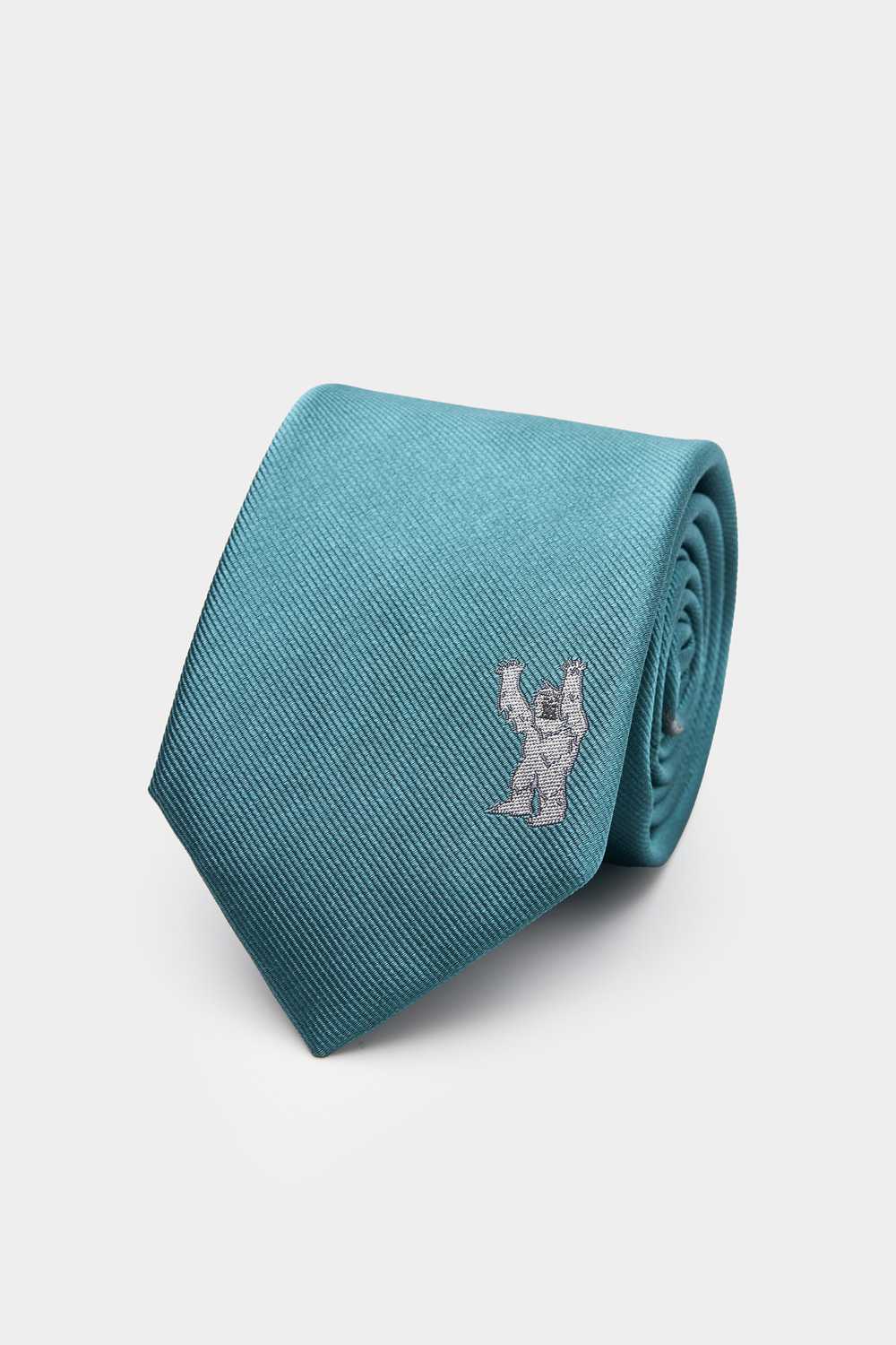 SST&C Green Animal Print Narrow Tie | 00362409031_0