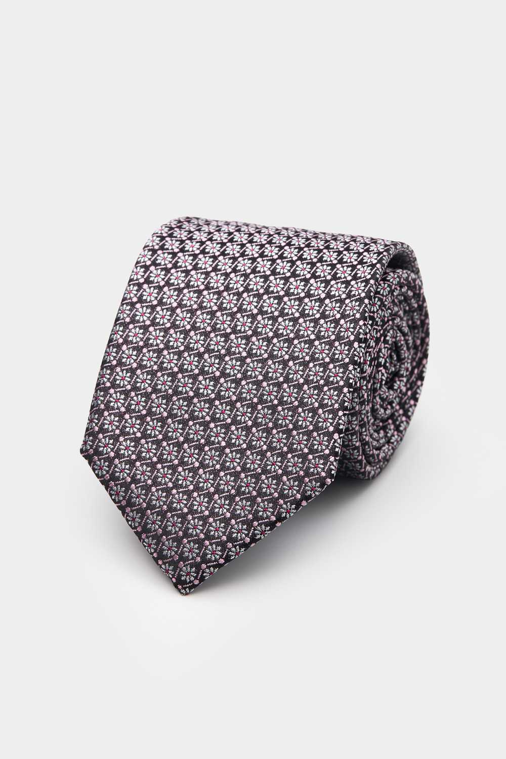 SST&C Pink Flower Narrow Tie | 00362409034_0